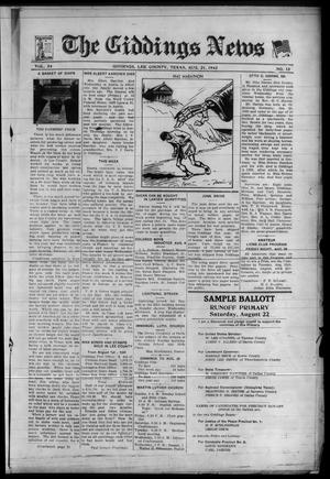 The Giddings News (Giddings, Tex.), Vol. 54, No. 15, Ed. 1 Friday, August 21, 1942