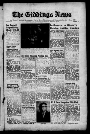 The Giddings News (Giddings, Tex.), Vol. 67, No. 11, Ed. 1 Thursday, February 16, 1956