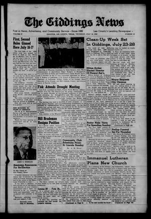 The Giddings News (Giddings, Tex.), Vol. 67, No. 33, Ed. 1 Thursday, July 19, 1956