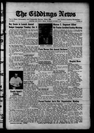 The Giddings News (Giddings, Tex.), Vol. 67, No. 44, Ed. 1 Thursday, October 4, 1956