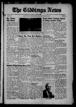 The Giddings News (Giddings, Tex.), Vol. 67, No. 46, Ed. 1 Thursday, October 18, 1956