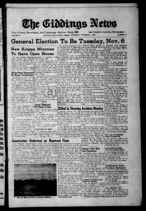 The Giddings News (Giddings, Tex.), Vol. 67, No. 47, Ed. 1 Thursday, November 1, 1956