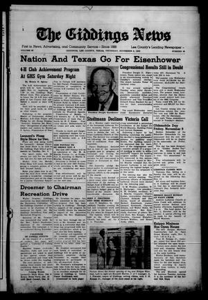 The Giddings News (Giddings, Tex.), Vol. 67, No. 48, Ed. 1 Thursday, November 8, 1956