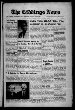 The Giddings News (Giddings, Tex.), Vol. 67, No. 50, Ed. 1 Thursday, November 22, 1956