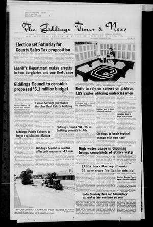 The Giddings Times & News (Giddings, Tex.), Vol. 98, No. 6, Ed. 1 Thursday, August 6, 1987