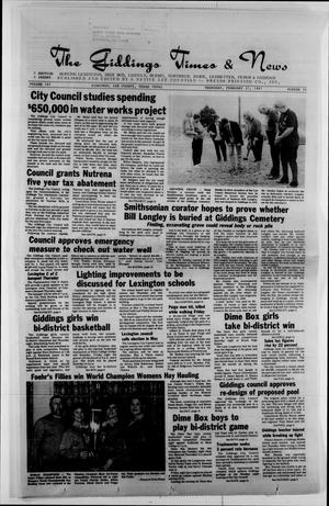 The Giddings Times & News (Giddings, Tex.), Vol. 101, No. 35, Ed. 1 Thursday, February 21, 1991