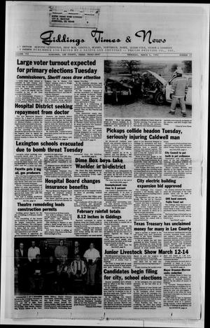 Giddings Times & News (Giddings, Tex.), Vol. 102, No. 37, Ed. 1 Thursday, March 5, 1992