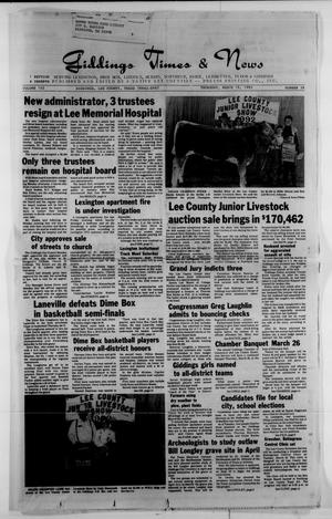 Giddings Times & News (Giddings, Tex.), Vol. 102, No. 39, Ed. 1 Thursday, March 19, 1992
