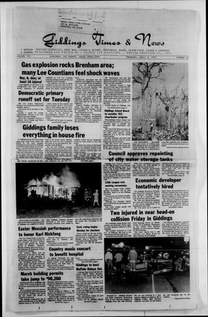 Giddings Times & News (Giddings, Tex.), Vol. 102, No. 42, Ed. 1 Thursday, April 9, 1992
