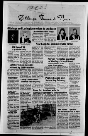 Giddings Times & News (Giddings, Tex.), Vol. 102, No. 49, Ed. 1 Thursday, May 28, 1992