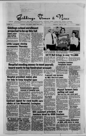 Giddings Times & News (Giddings, Tex.), Vol. 103, No. 1, Ed. 1 Thursday, June 25, 1992