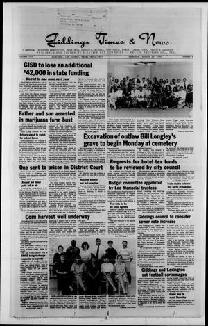 Giddings Times & News (Giddings, Tex.), Vol. 103, No. 9, Ed. 1 Thursday, August 20, 1992