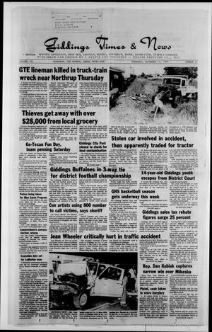 Giddings Times & News (Giddings, Tex.), Vol. 103, No. 21, Ed. 1 Thursday, November 12, 1992