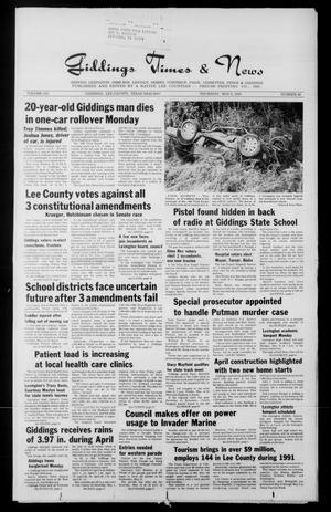 Giddings Times & News (Giddings, Tex.), Vol. 103, No. 46, Ed. 1 Thursday, May 6, 1993