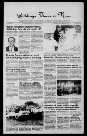 Giddings Times & News (Giddings, Tex.), Vol. 105, No. 15, Ed. 1 Thursday, September 29, 1994