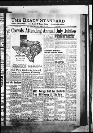 Primary view of object titled 'The Brady Standard and Heart O' Texas News (Brady, Tex.), Vol. [42], No. 28, Ed. 1 Tuesday, July 4, 1950'.
