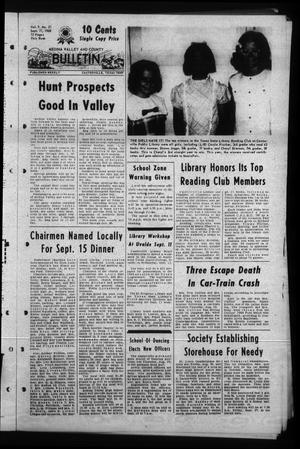 Medina Valley and County News Bulletin (Castroville, Tex.), Vol. 9, No. 21, Ed. 1 Wednesday, September 11, 1968