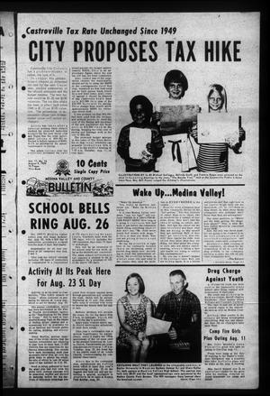 Primary view of object titled 'Medina Valley and County News Bulletin (Castroville, Tex.), Vol. 11, No. 16, Ed. 1 Wednesday, August 5, 1970'.