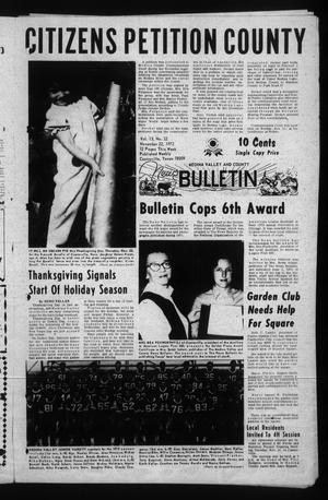 Primary view of object titled 'Medina Valley and County News Bulletin (Castroville, Tex.), Vol. 13, No. 32, Ed. 1 Wednesday, November 22, 1972'.
