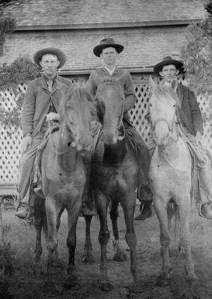 [Three men on Horses]