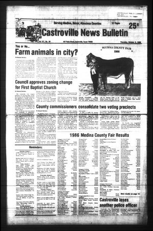 Castroville News Bulletin (Castroville, Tex.), Vol. 27, No. 40, Ed. 1 Thursday, October 2, 1986