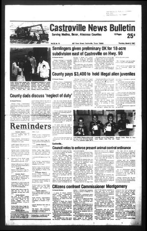 Castroville News Bulletin (Castroville, Tex.), Vol. 28, No. 10, Ed. 1 Thursday, March 5, 1987