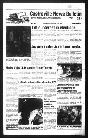 Castroville News Bulletin (Castroville, Tex.), Vol. 28, No. 15, Ed. 1 Thursday, April 9, 1987