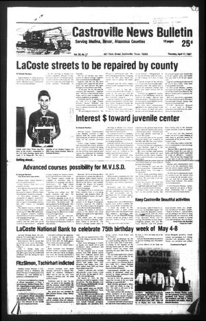 Castroville News Bulletin (Castroville, Tex.), Vol. 28, No. 17, Ed. 1 Thursday, April 23, 1987