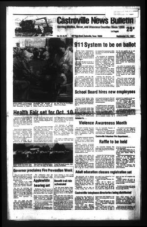 Castroville News Bulletin (Castroville, Tex.), Vol. 28, No. 39, Ed. 1 Thursday, September 24, 1987