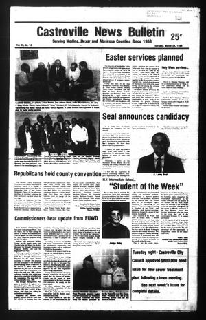 Castroville News Bulletin (Castroville, Tex.), Vol. 29, No. 12, Ed. 1 Thursday, March 24, 1988