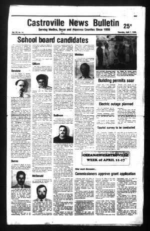 Castroville News Bulletin (Castroville, Tex.), Vol. 29, No. 14, Ed. 1 Thursday, April 7, 1988
