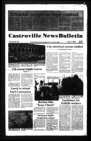 Castroville News Bulletin (Castroville, Tex.), Vol. 29, No. 27, Ed. 1 Thursday, July 7, 1988