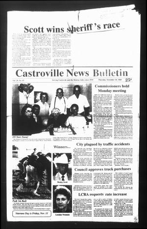 Castroville News Bulletin (Castroville, Tex.), Vol. 29, No. 45, Ed. 1 Thursday, November 10, 1988