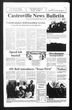 Castroville News Bulletin (Castroville, Tex.), Vol. 30, No. 7, Ed. 1 Thursday, February 16, 1989