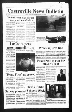 Castroville News Bulletin (Castroville, Tex.), Vol. 30, No. 9, Ed. 1 Thursday, March 2, 1989