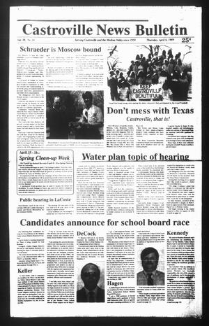 Castroville News Bulletin (Castroville, Tex.), Vol. 30, No. 14, Ed. 1 Thursday, April 6, 1989