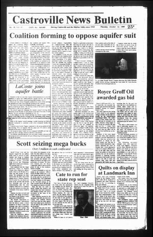 Castroville News Bulletin (Castroville, Tex.), Vol. 30, No. 41, Ed. 1 Thursday, October 12, 1989