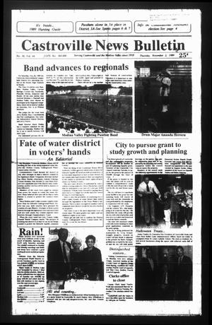 Castroville News Bulletin (Castroville, Tex.), Vol. 30, No. 44, Ed. 1 Thursday, November 2, 1989