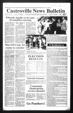 Castroville News Bulletin (Castroville, Tex.), Vol. 30, No. 45, Ed. 1 Thursday, November 9, 1989