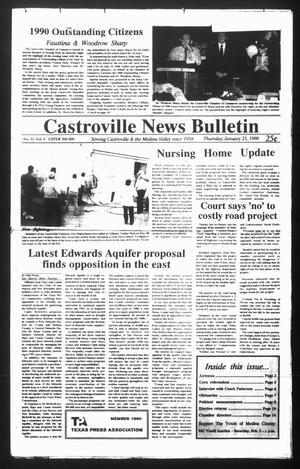 Primary view of object titled 'Castroville News Bulletin (Castroville, Tex.), Vol. 31, No. 4, Ed. 1 Thursday, January 25, 1990'.