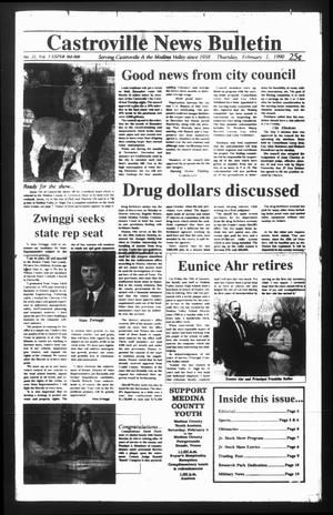 Primary view of object titled 'Castroville News Bulletin (Castroville, Tex.), Vol. 31, No. 5, Ed. 1 Thursday, February 1, 1990'.