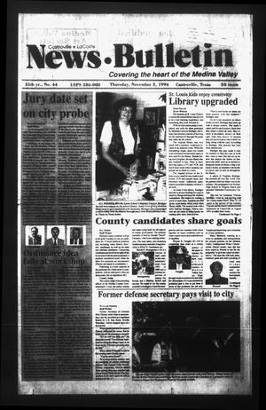 News Bulletin (Castroville, Tex.), Vol. 35, No. 44, Ed. 1 Thursday, November 3, 1994