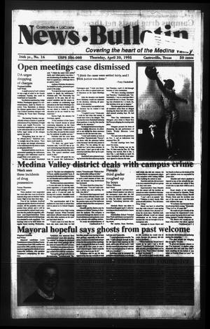 News Bulletin (Castroville, Tex.), Vol. 36, No. 16, Ed. 1 Thursday, April 20, 1995