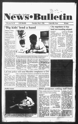 News Bulletin (Castroville, Tex.), Vol. 37, No. 18, Ed. 1 Thursday, May 2, 1996