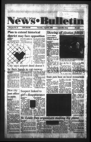 News Bulletin (Castroville, Tex.), Vol. 37, No. 32, Ed. 1 Thursday, August 8, 1996