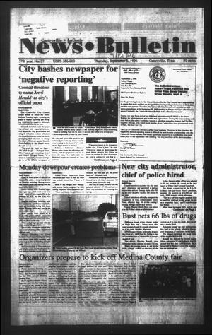 News Bulletin (Castroville, Tex.), Vol. 37, No. 37, Ed. 1 Thursday, September 12, 1996
