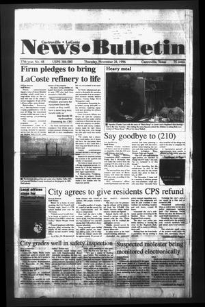 News Bulletin (Castroville, Tex.), Vol. 37, No. 48, Ed. 1 Thursday, November 28, 1996