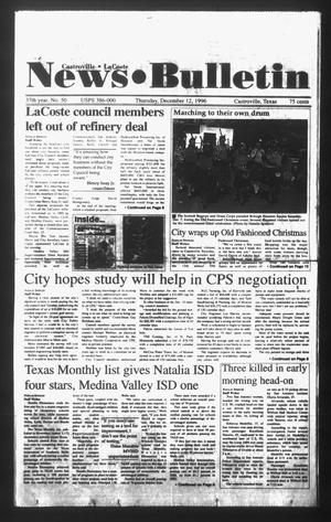 News Bulletin (Castroville, Tex.), Vol. 37, No. 50, Ed. 1 Thursday, December 12, 1996