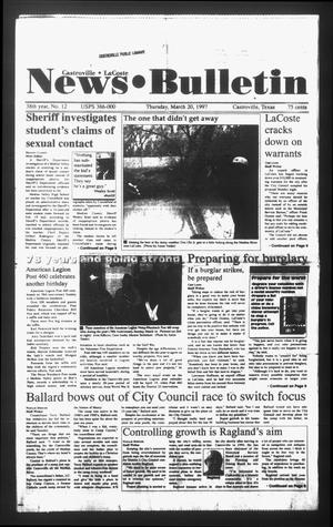 News Bulletin (Castroville, Tex.), Vol. 38, No. 12, Ed. 1 Thursday, March 20, 1997