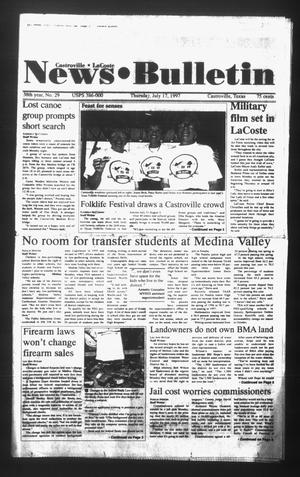 Primary view of object titled 'News Bulletin (Castroville, Tex.), Vol. 38, No. 29, Ed. 1 Thursday, July 17, 1997'.
